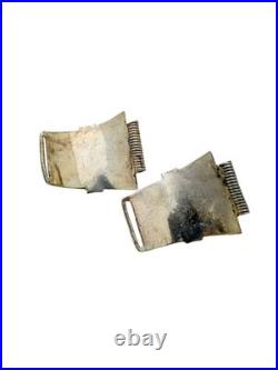 Native American Sterling Silver Chunky Blue Turquoise 18mm Watch Tips