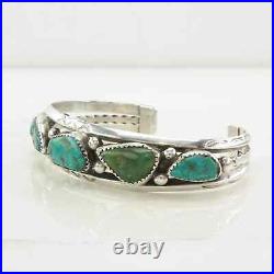 Native American Sterling Silver Cuff Bracelet Turquoise