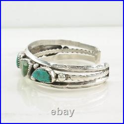 Native American Sterling Silver Cuff Bracelet Turquoise