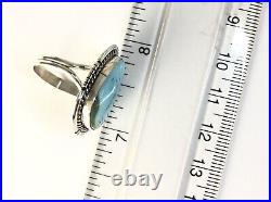 Native American Sterling Silver Jewelry Navajo Royston Turquoise Ring Size 6 1/2