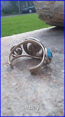 Native American Sterling Silver & Turquoise Cuff Bracelet
