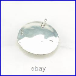 Native American Turquoise Rope Detail Sterling Silver Pendant Native American Turquoise Rope Detail Sterling Silver Pendant