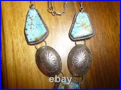 Native American Turquoise Sterling Silver Necklace