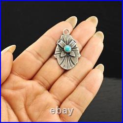 Native American Turquoise Sterling Silver Pendant