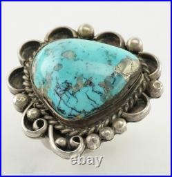 Native American Turquoise Sterling Silver Ring Size 5.5