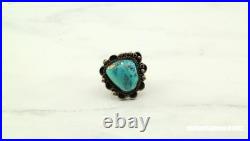 Native American Turquoise Sterling Silver Ring Size 5.5