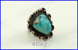 Native American Turquoise Sterling Silver Ring Size 5.5