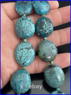 Native American Vintage Sterling Silver. 925 Clasp Chunky Turquoise Necklace Native American Vintage Sterling Silver. 925 Clasp Chunky Turquoise Necklace