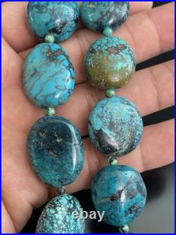 Native American Vintage Sterling Silver. 925 Clasp Chunky Turquoise Necklace Native American Vintage Sterling Silver. 925 Clasp Chunky Turquoise Necklace