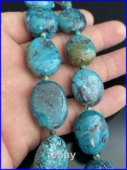Native American Vintage Sterling Silver. 925 Clasp Chunky Turquoise Necklace Native American Vintage Sterling Silver. 925 Clasp Chunky Turquoise Necklace