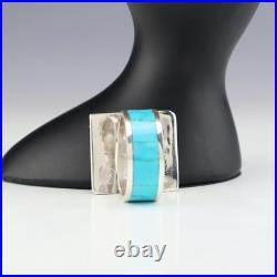 Native American Zuni Sterling Silver & Turquoise Ring By Elliot Coonsis