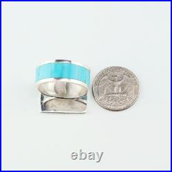 Native American Zuni Sterling Silver & Turquoise Ring By Elliot Coonsis
