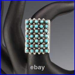 Native American Zuni Sterling Silver & Turquoise Ring By Stephen Haloo