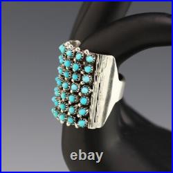 Native American Zuni Sterling Silver & Turquoise Ring By Stephen Haloo