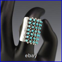Native American Zuni Sterling Silver & Turquoise Ring By Stephen Haloo
