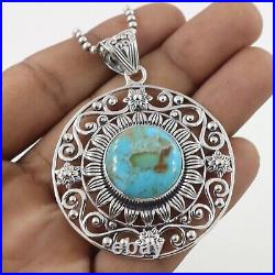 Natural Beauty 925 Sterling Silver Boulder Turquoise Pendant Jewelry