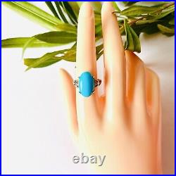 Natural Gemstone High Grade Turquoise Ring Handmade Valuable Unique Jewelry Gift Natural Gemstone High Grade Turquoise Ring Handmade Valuable Unique Jewelry Gift