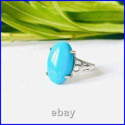 Natural Gemstone High Grade Turquoise Ring Handmade Valuable Unique Jewelry Gift Natural Gemstone High Grade Turquoise Ring Handmade Valuable Unique Jewelry Gift