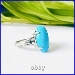 Natural Gemstone High Grade Turquoise Ring Handmade Valuable Unique Jewelry Gift Natural Gemstone High Grade Turquoise Ring Handmade Valuable Unique Jewelry Gift