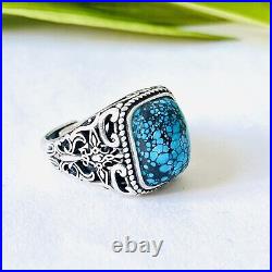 Natural Gemstone Spaiderweb Turquoise Ring Holy Sword Valuable Unique Jewelry Natural Gemstone Spaiderweb Turquoise Ring Holy Sword Valuable Unique Jewelry
