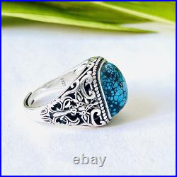 Natural Gemstone Spaiderweb Turquoise Ring Holy Sword Valuable Unique Jewelry Natural Gemstone Spaiderweb Turquoise Ring Holy Sword Valuable Unique Jewelry