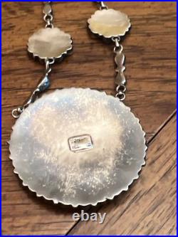 Natural Spiny Turquoise Flower Inspired Dangle Earrings and Statement Necklace