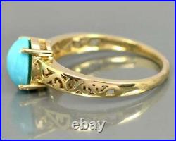 Natural Turquoise Ring, Gold Plated, Turquoise Jewelry, 925 Sterling Silver, Gift