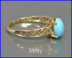 Natural Turquoise Ring, Gold Plated, Turquoise Jewelry, 925 Sterling Silver, Gift