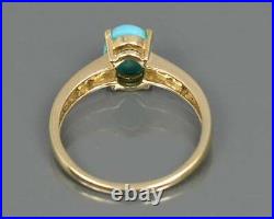 Natural Turquoise Ring, Gold Plated, Turquoise Jewelry, 925 Sterling Silver, Gift