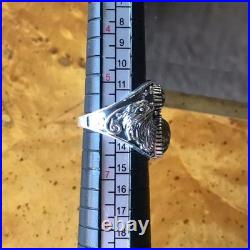 Natural Turquoise Sterling Silver Eagle Ring Size 6