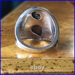 Natural Turquoise Sterling Silver Eagle Ring Size 6