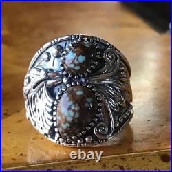 Natural Turquoise Sterling Silver Eagle Ring Size 6