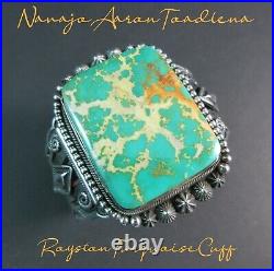 NavajoAARON TOADLENAPicturesque Green Royston TurquoiseTraditional 925 Cuff