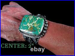 NavajoAARON TOADLENAPicturesque Green Royston TurquoiseTraditional 925 Cuff