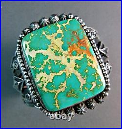 NavajoAARON TOADLENAPicturesque Green Royston TurquoiseTraditional 925 Cuff