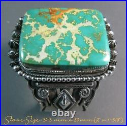 NavajoAARON TOADLENAPicturesque Green Royston TurquoiseTraditional 925 Cuff