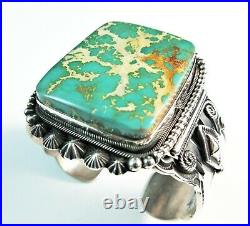 NavajoAARON TOADLENAPicturesque Green Royston TurquoiseTraditional 925 Cuff