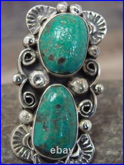 Navajo Adjustable Sterling Silver Turquoise Ring Size 11 to 12 Albert Cleve Navajo Adjustable Sterling Silver Turquoise Ring Size 11 to 12 Albert Cleve