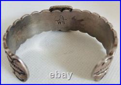 Navajo Artist Wilson Begay Sterling Silver and Turquoise Bracelet Cuff Navajo Artist Wilson Begay Sterling Silver and Turquoise Bracelet Cuff