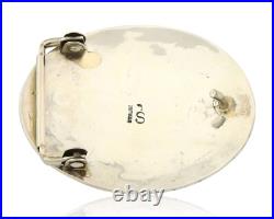 Navajo Belt Buckle 925 Sterling Silver Turquoise Signed Stanley Bains C. 80's Navajo Belt Buckle 925 Sterling Silver Turquoise Signed Stanley Bains C. 80's