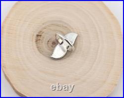 Navajo Blue Turquoise Ring Handmade Native American Signed Jewelry Sz 8 US