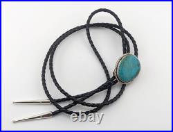 Navajo Bolo Tie Turquoise Sterling Silver Native American Handmade Jewelry Navajo Bolo Tie Turquoise Sterling Silver Native American Handmade Jewelry