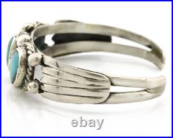 Navajo Bracelet. 925 Silver Arizona Turquoise Artist Signed C Montoya Circa 80's