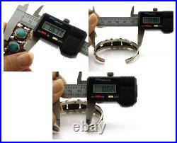 Navajo Bracelet. 925 Silver Arizona Turquoise Artist Signed C Montoya Circa 80's