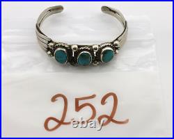 Navajo Bracelet. 925 Silver Arizona Turquoise Artist Signed C Montoya Circa 80's