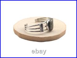 Navajo Bracelet Green Turquoise Native Am Sterling Silver Jewelry Sz 6.75in