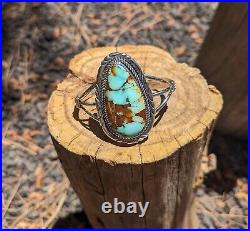 Navajo Bracelet Royston Turquoise Sterling Silver Cuff Native American Sz 6.5in