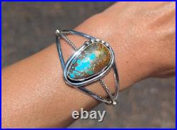 Navajo Bracelet Signed R Yazzie Royston Turquoise Native Am NA Jewelry size 6.75