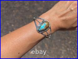Navajo Bracelet Signed R Yazzie Royston Turquoise Native Am NA Jewelry size 6.75