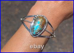 Navajo Bracelet Signed R Yazzie Royston Turquoise Native Am NA Jewelry size 6.75